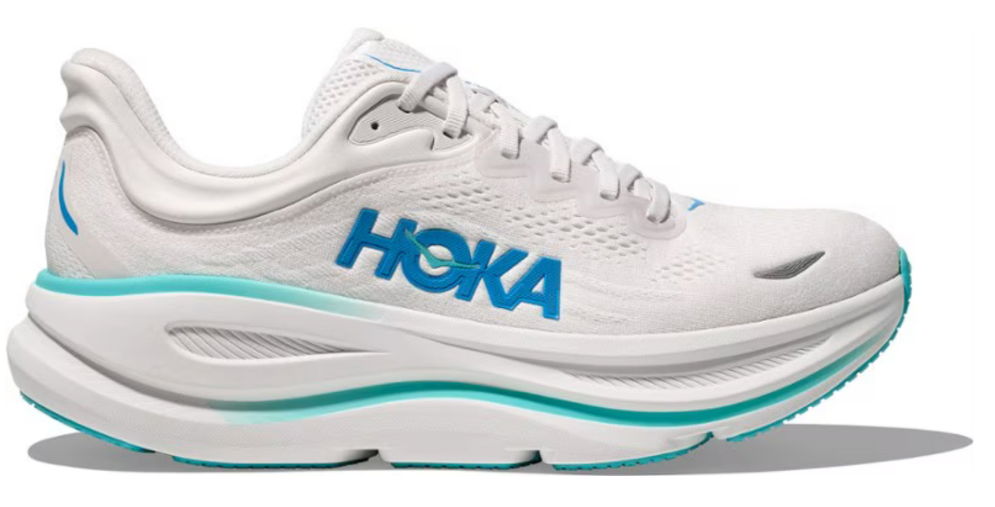 Men's Hoka Bondi 9 (Core Colors) - White/Hoka Blue