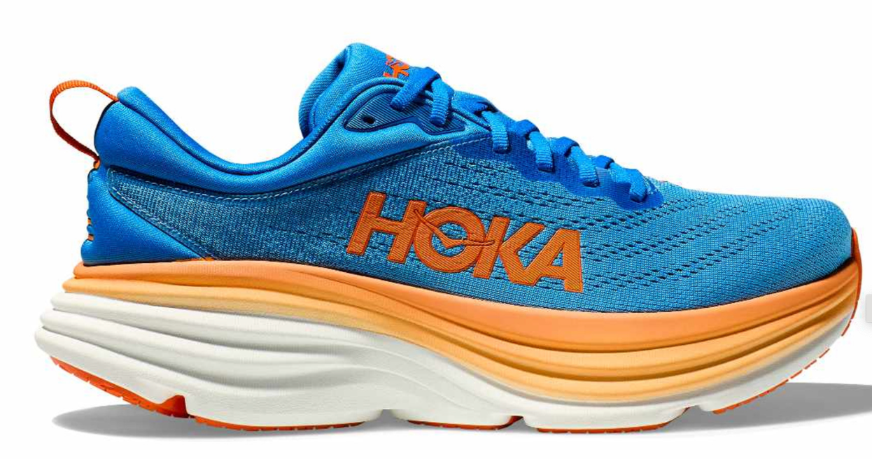 Men's Hoka Bondi 8 - Costal Sky/Vibrant Orange