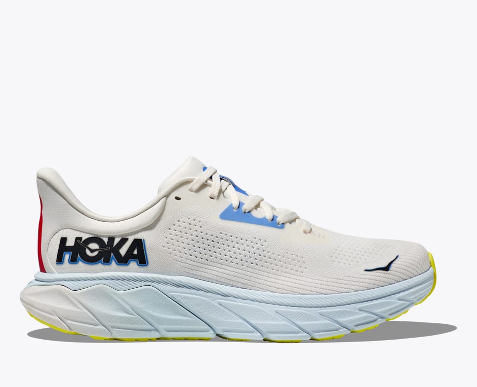Men's Hoka Arahi 7 (Seasonal Colors) - Blanc de Blanc/Virtual Blue