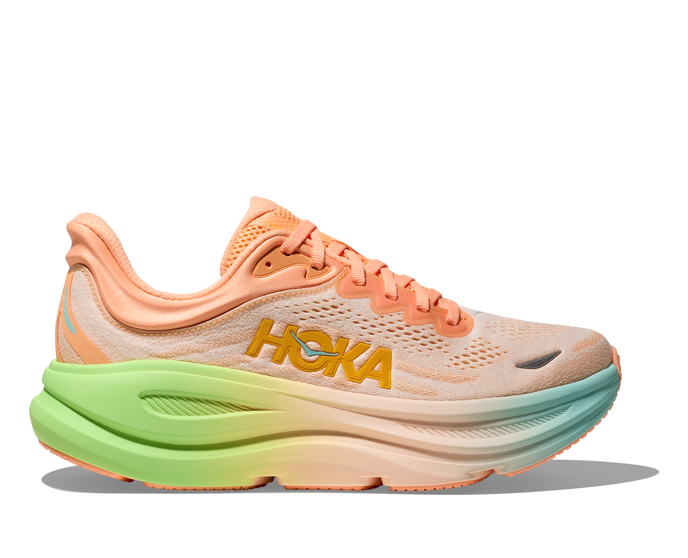 Men's Hoka Bondi 9 (Seasonal Colors) - Frost/Pale Tangerine