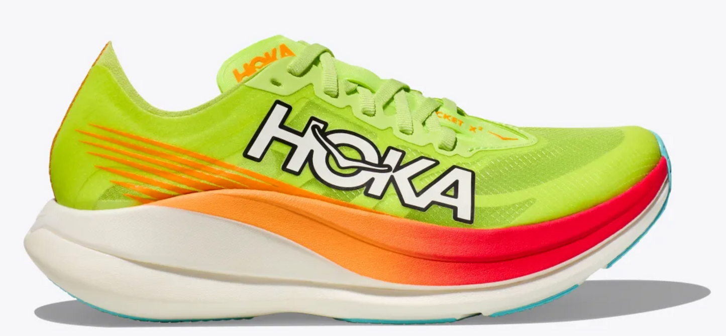 Men’s & Women’s Hoka Rocket X 2 - Lettuce/Solar Flare
