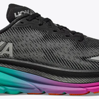 Women's Hoka Clifton 9 GTX - Black/Electric Aqua
