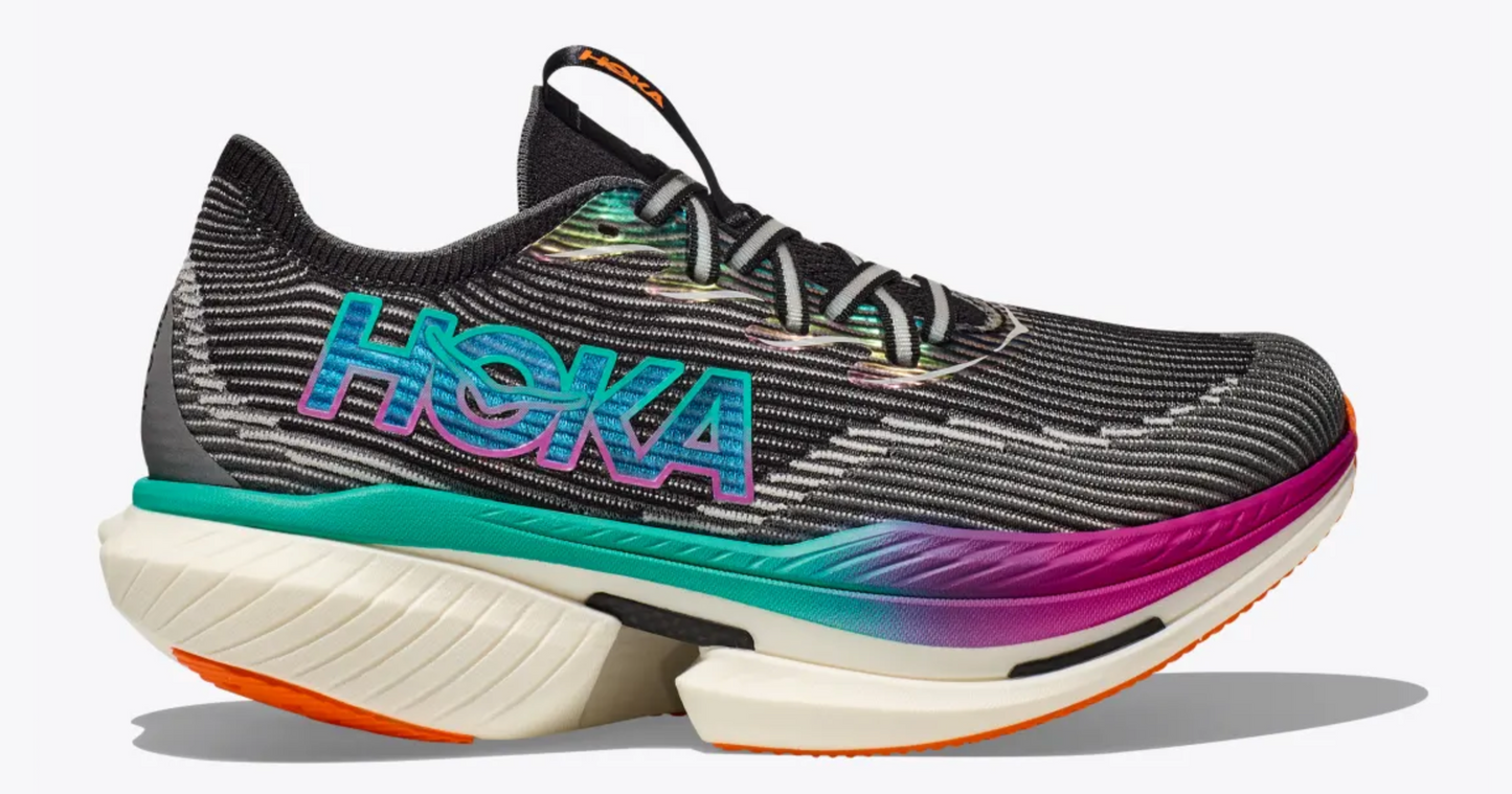 Unisex Hoka Cielo X1 - Black/Electric Sky Aqua