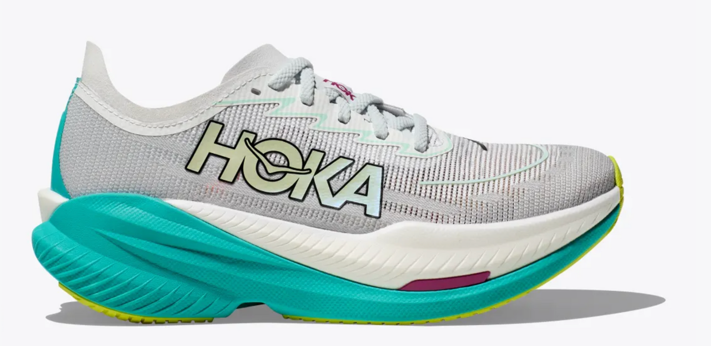 Women's Hoka Mach X 2 - Frost/Electric Aqua