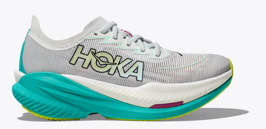 Women's Hoka Mach X 2 - Frost/Electric Aqua