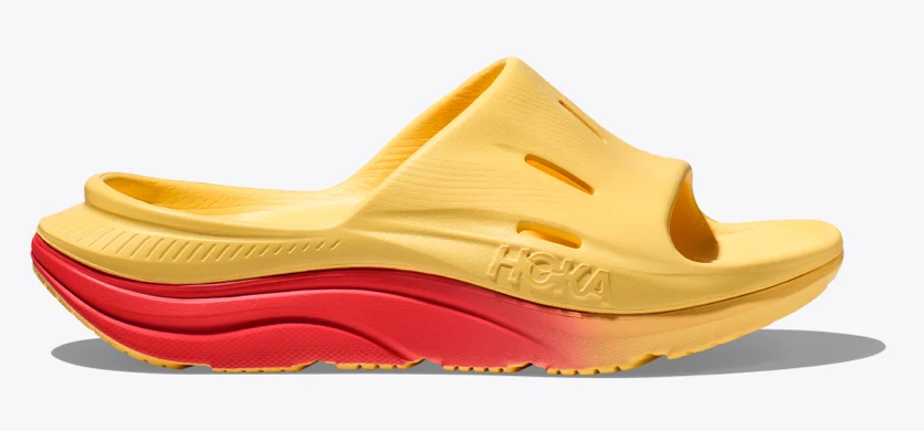 All Gender Hoka Ora 3 Recovery Slide (Seasonal Colors) - Poppy/Cerise