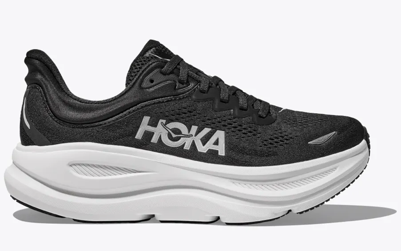 Men's Hoka Bondi 9 (Core Colors) - Black/White