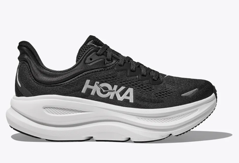 Women's Hoka Bondi 9 (Core Colors) - Black/White