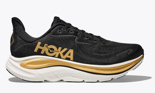 Men's Hoka Clifton 10 (Core Colors) - Black/Gold