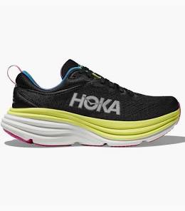 Men's Hoka Bondi 8 - Black/Citrus Glow